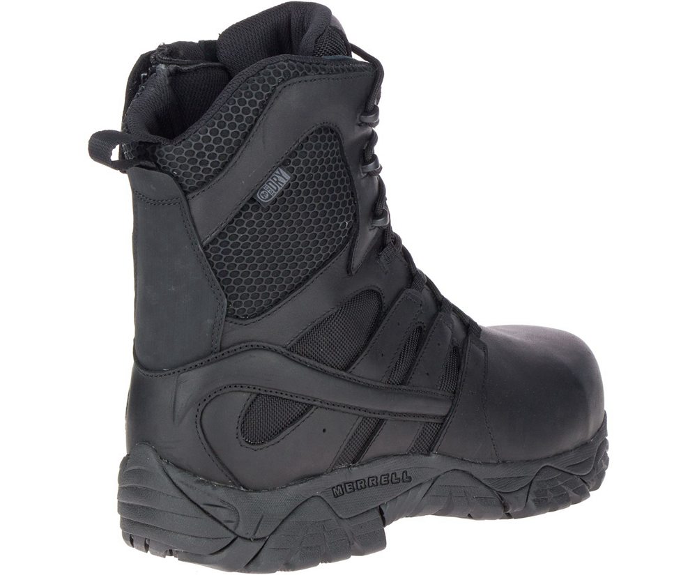Merrell Støvler Herre - Moab 2 8\" Tactical Response Waterproof Comp Toe Wide Width - Sort - FZR86537